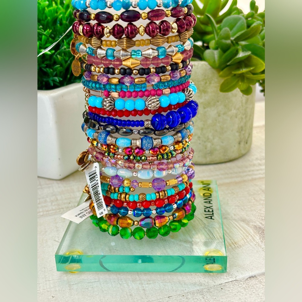 Alex and Ani Multicolor Beaded Bracelet Set